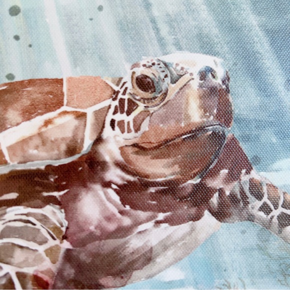 ❌ SOLD ❌ Turtle 🐢 wall art picture print hanging ocean sea 🌊 blue brown 8x10 - Picture 3 of 6